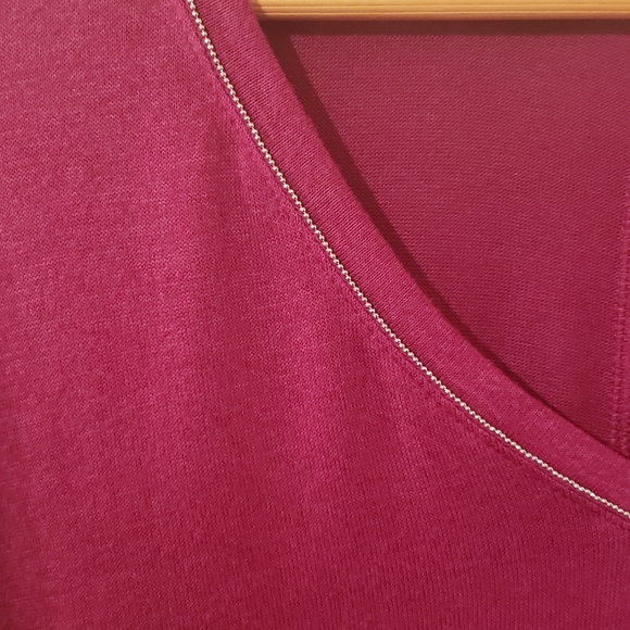 Ava & Viv Sweater Top Plus 3X Long Sleeve Berry Purple NWT - Picture 10 of 15